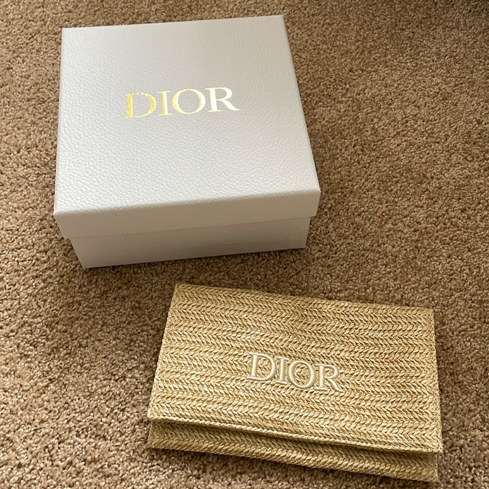 Dior Beauty Raffia Clutch Bag